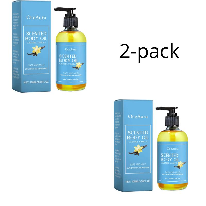 Massageolja – Mjukgörande, avslappnande och väldoftande med vanilj & sheasmör