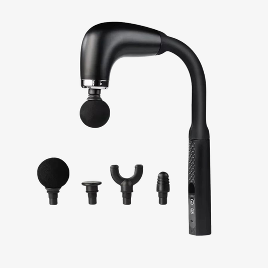 Massagepistol med långt handtag för rygg och muskler