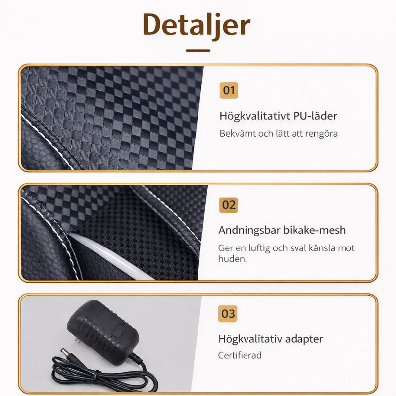 Massagekudde Nacke & Rygg med värme och tryckfunktion