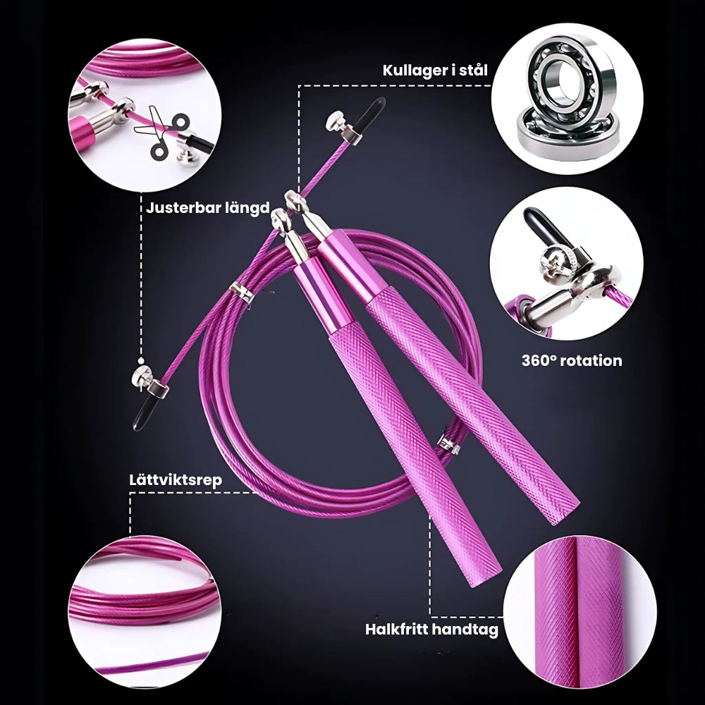 Hopprep stålwire – speed rope för snabb och intensiv träning