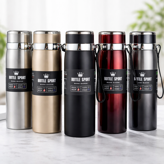 Isolerad vattenflaska, 1000 ml i rostfritt stål