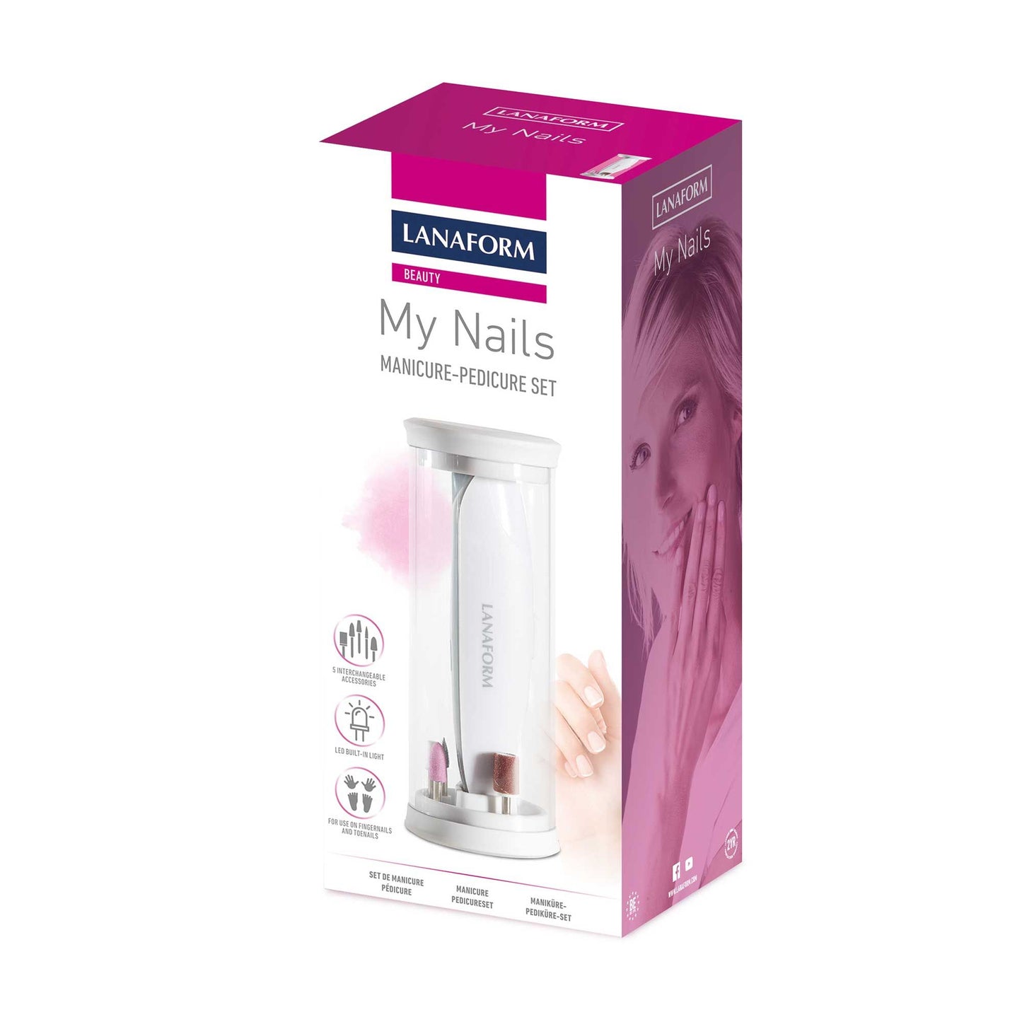 Lanaform My Nails – Manikyr- och pedikyrset med 10 tillbehör i elegant etui