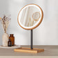 Lanaform Bamboo Mirror – Laddningsbar sminkspegel med LED-belysning och bambudetaljer