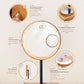 Lanaform Bamboo Mirror – Laddningsbar sminkspegel med LED-belysning och bambudetaljer