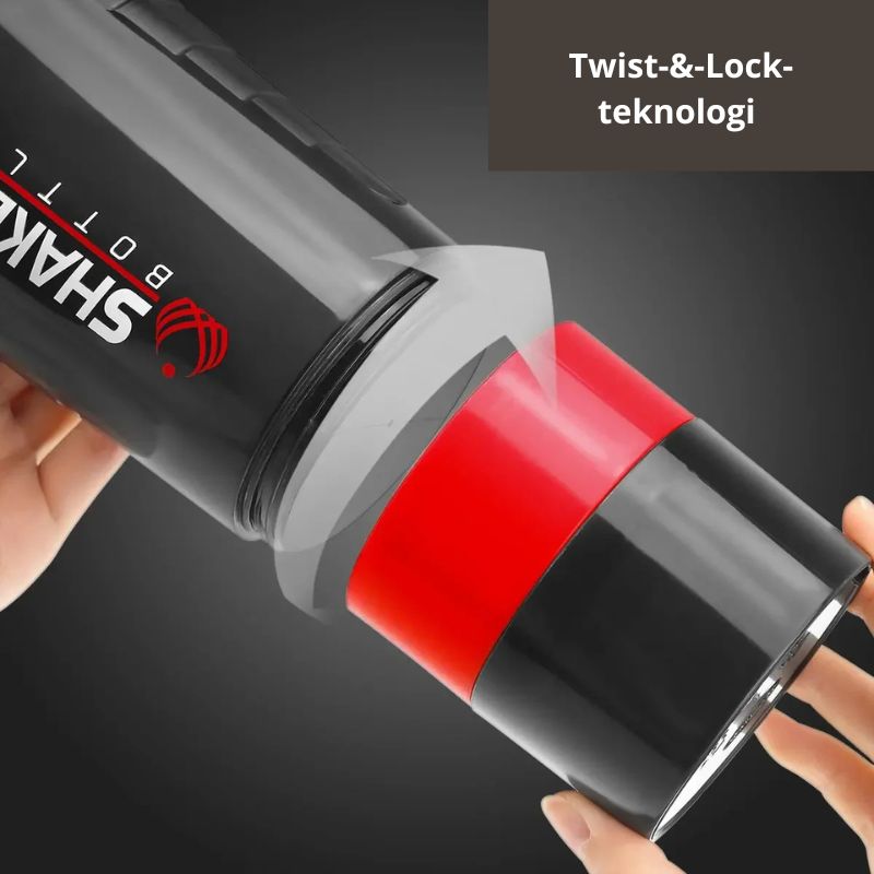 Shaker med smart förvaring – blanda protein & förvara kosttillskott