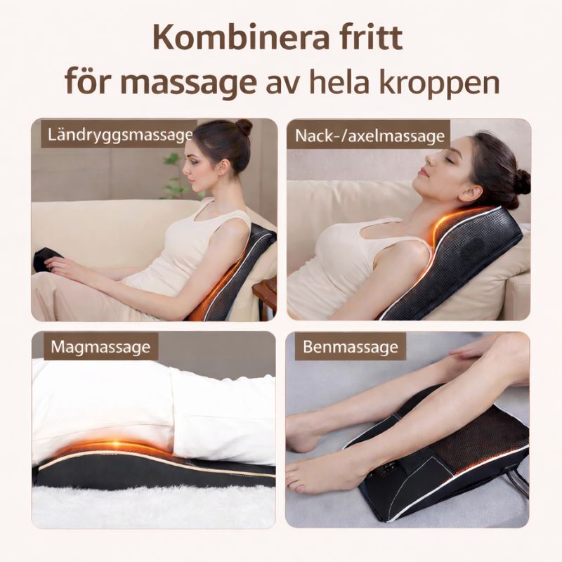 Djupgående nack- & ryggmassage med värme & tryckfunktion
