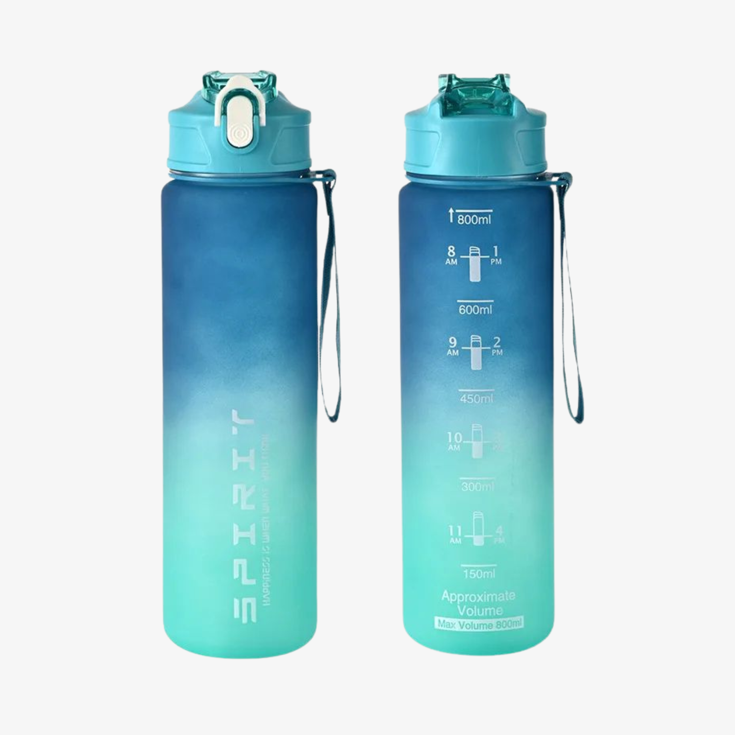 Vattenflaska, 800 ml med tidsmarkering