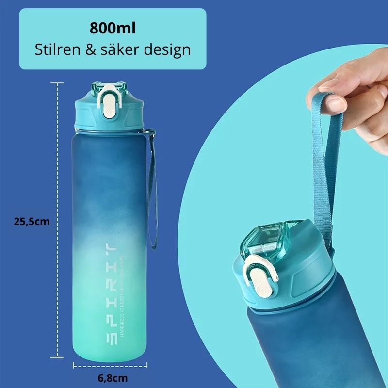 Vattenflaska 800 ml – Stilren & läckagesäker