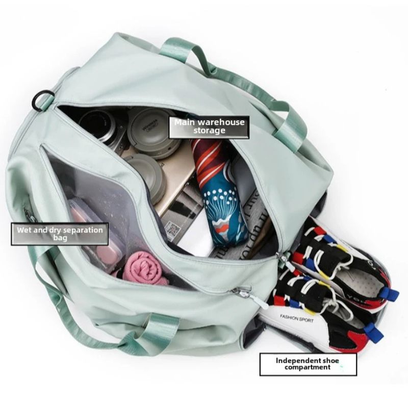 Träningsväska med skofack och våtfack – stilren och funktionell