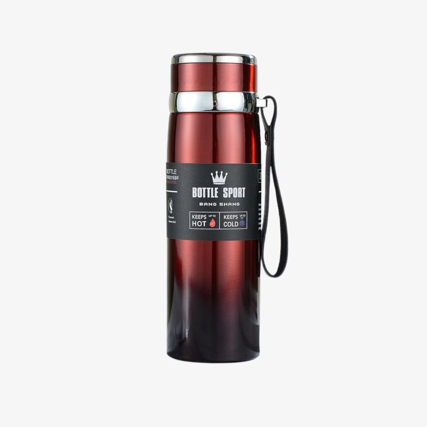 Isolerad vattenflaska, 1000 ml i rostfritt stål