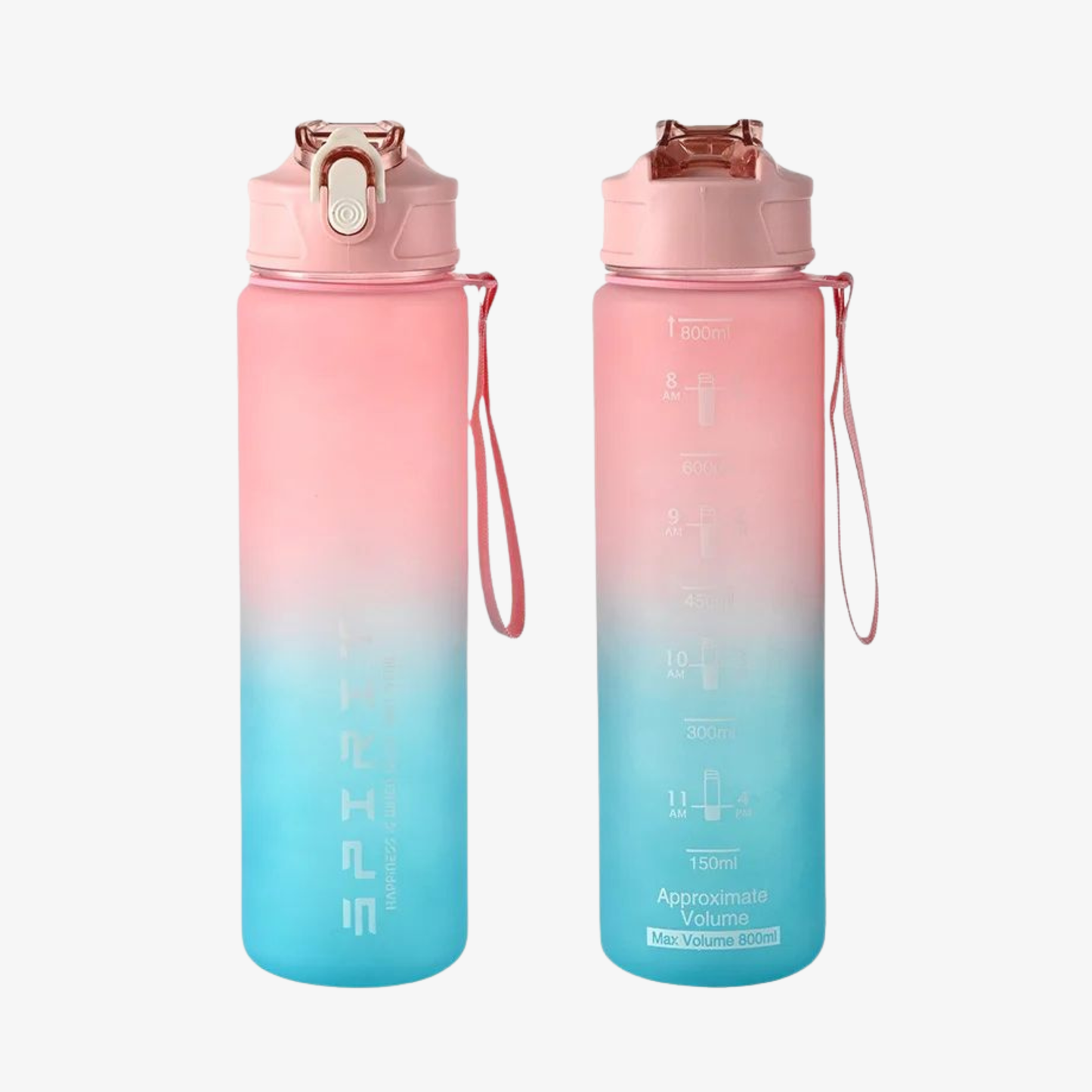 Vattenflaska, 800 ml med tidsmarkering