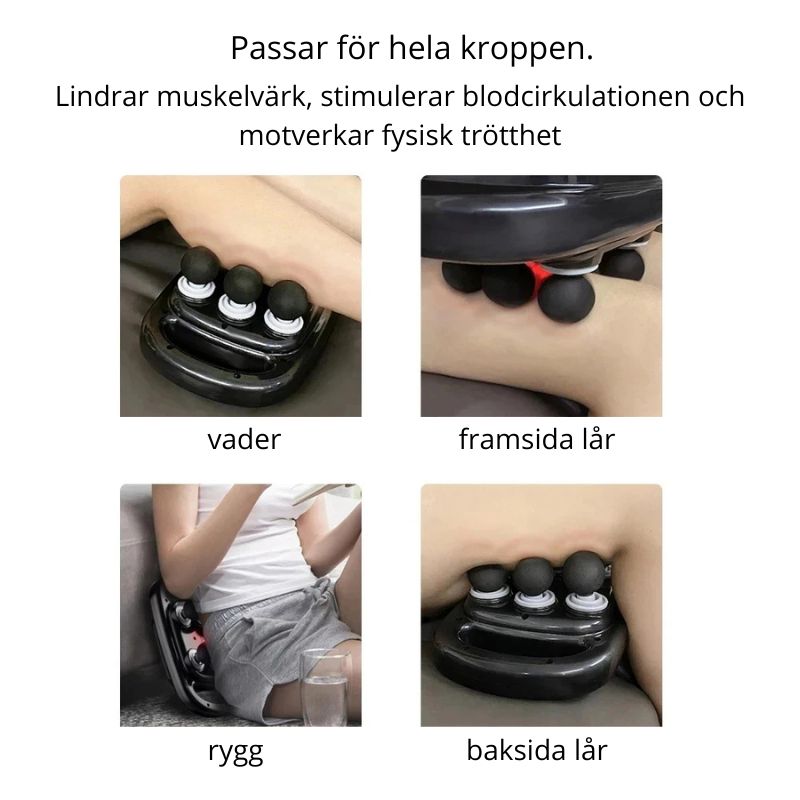 Massageapparat för Kropp – 6-i-1 djupvävnadsmassage för spända muskler och återhämtning