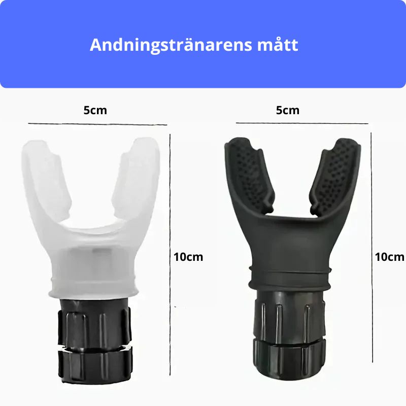 Andningstränare med justerbart motstånd för bättre lungkapacitet