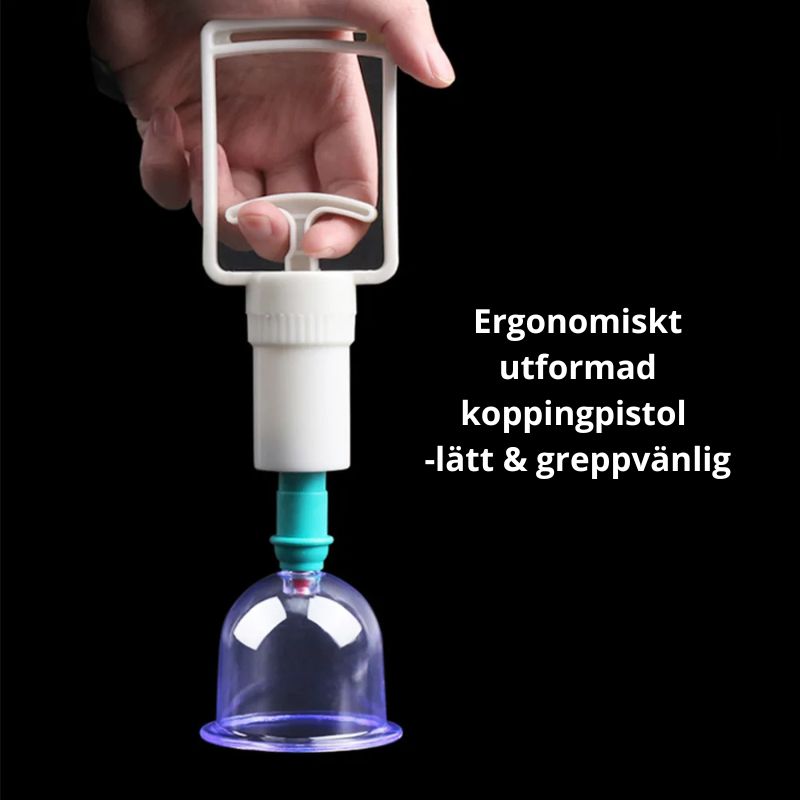 Vakuumkoppningsset – Komplett set med 6 koppar för cirkulation, återhämtning och hudhälsa