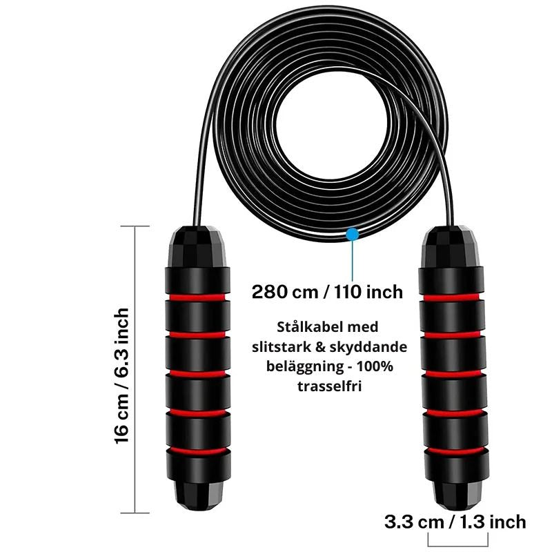 Hopprep med ståltråd – Effektiv cardio och fettförbränning i ett smidigt träningsredskap