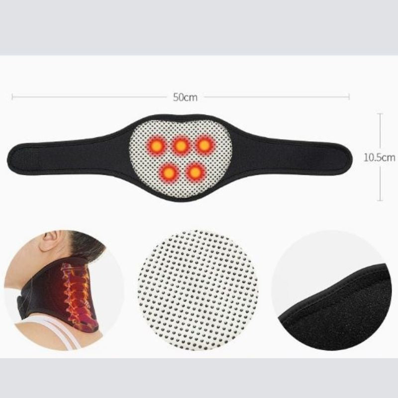 Självuppvärmande nackskydd med magnetisk effekt – lindrar stel nacke & nacksmärta