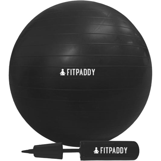 Gymboll pilatesboll 65 cm svart