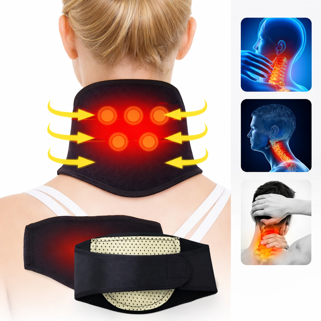 Nackskydd självvärmande med magnetisk effekt