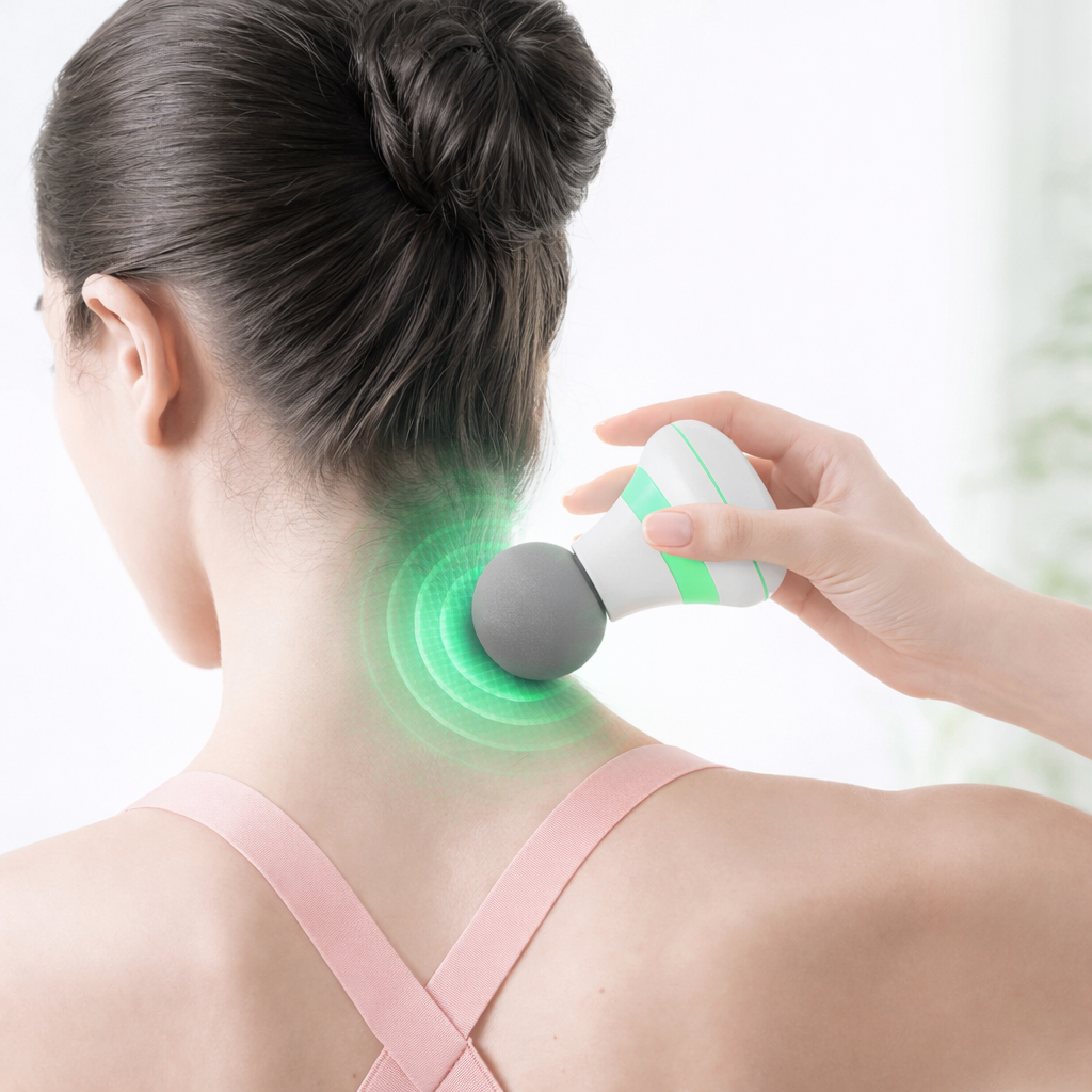 Massagepistol i fickformat med vibration, 6 lägen