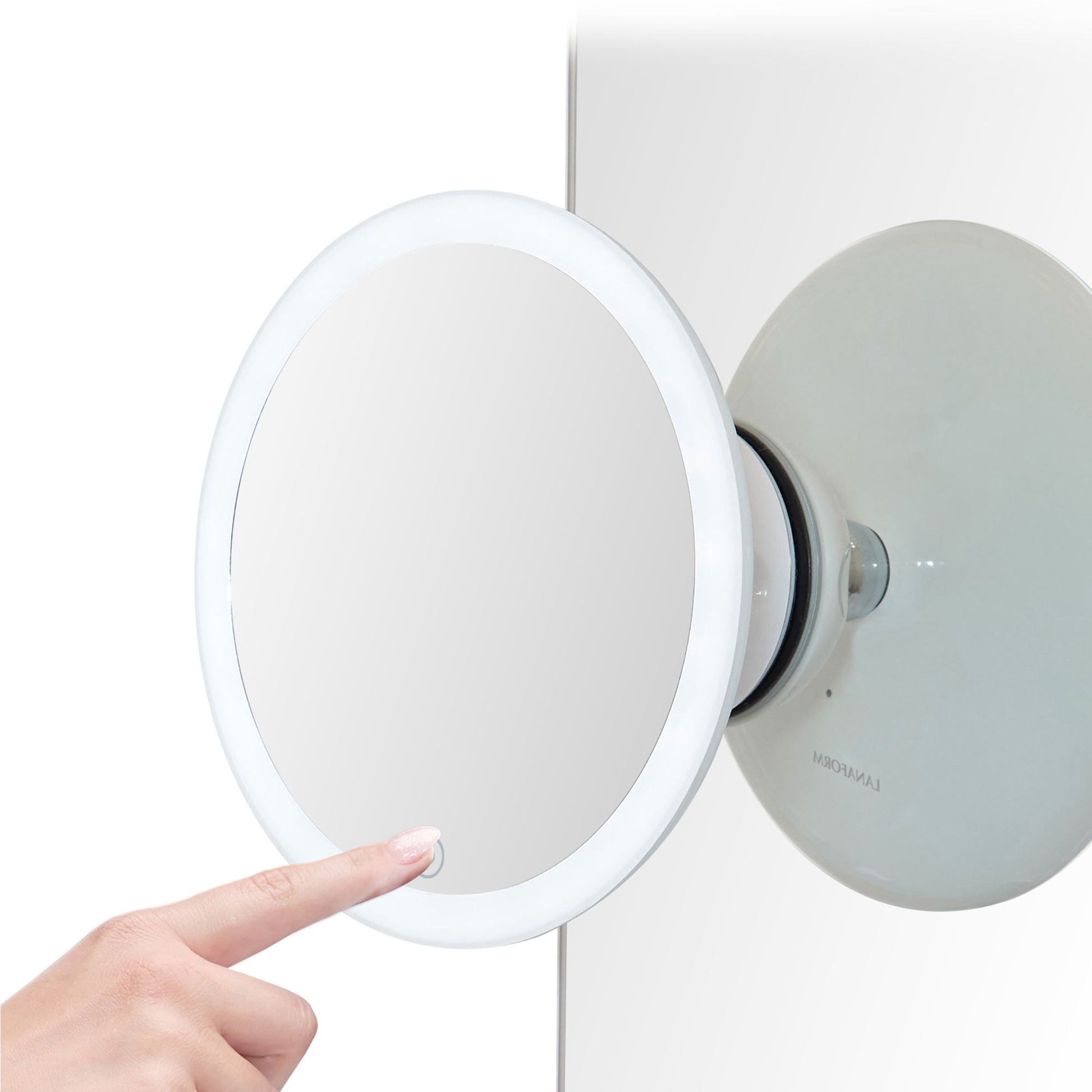 Lanaform 2in1 Mirror – Dubbelsidig sminkspegel med LED-belysning och 5x förstoring
