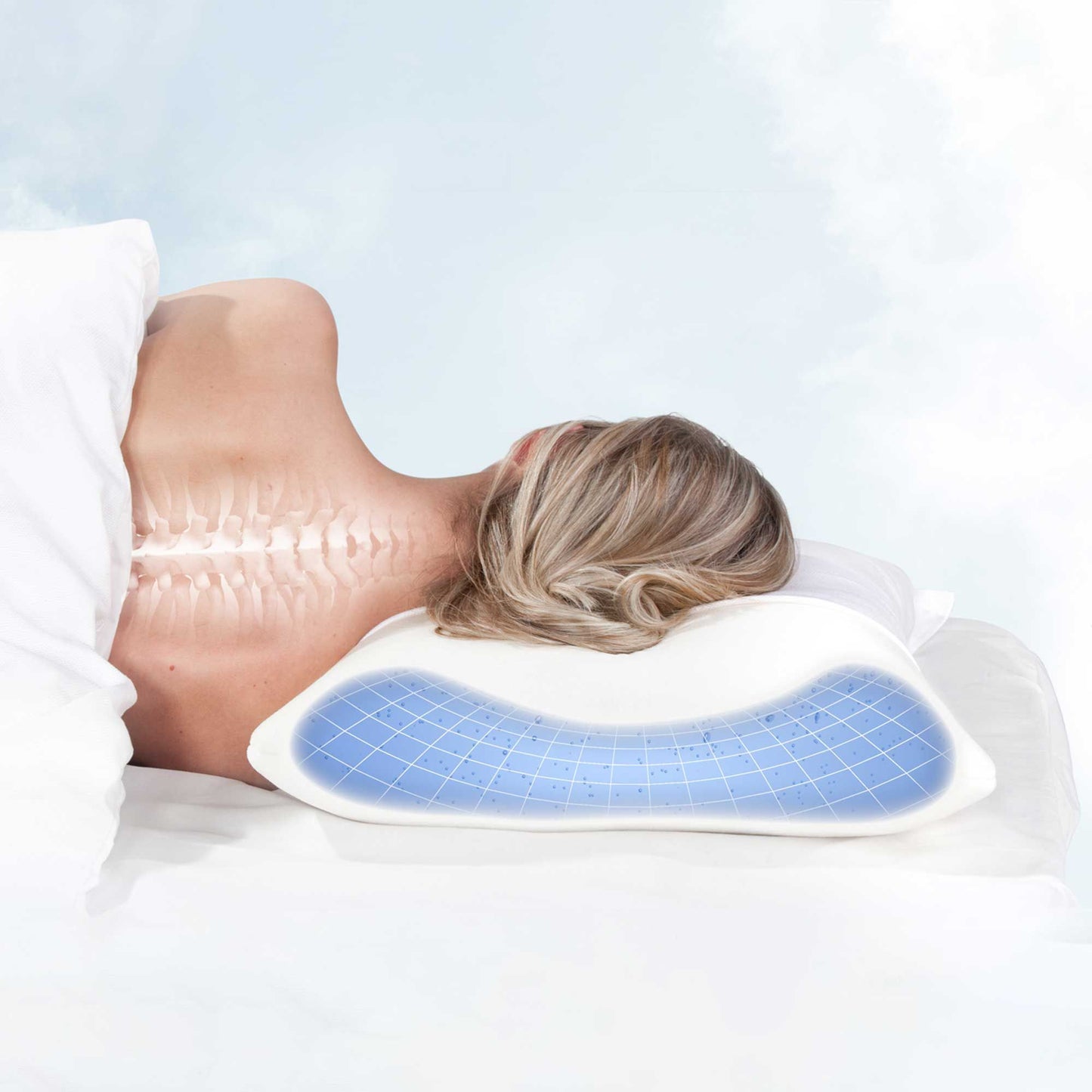 Lanaform Aqua Comfort – Ortopedisk vattenkudde för nacke och rygg