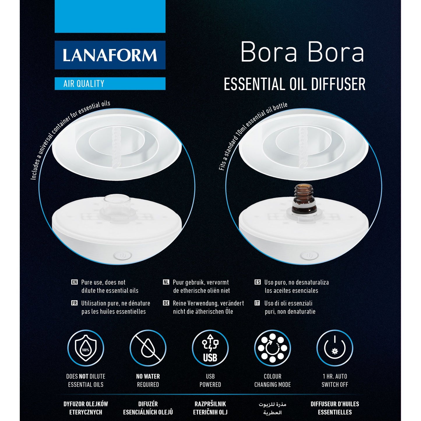 Lanaform Bora Bora – Doftspridare med värmeteknik för eteriska oljor