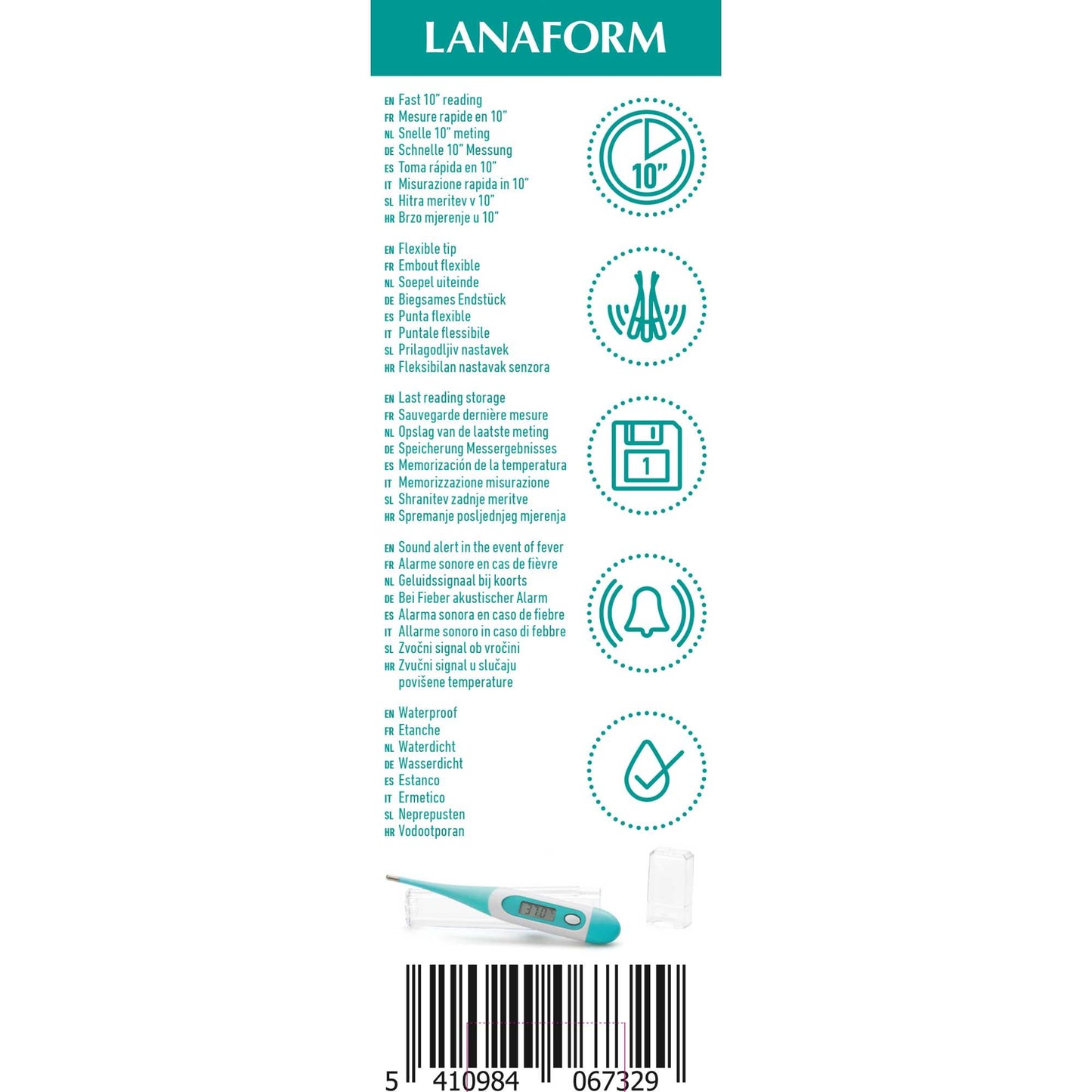 Lanaform DT-100 – Digital termometer för oral, rektal och axillär mätning