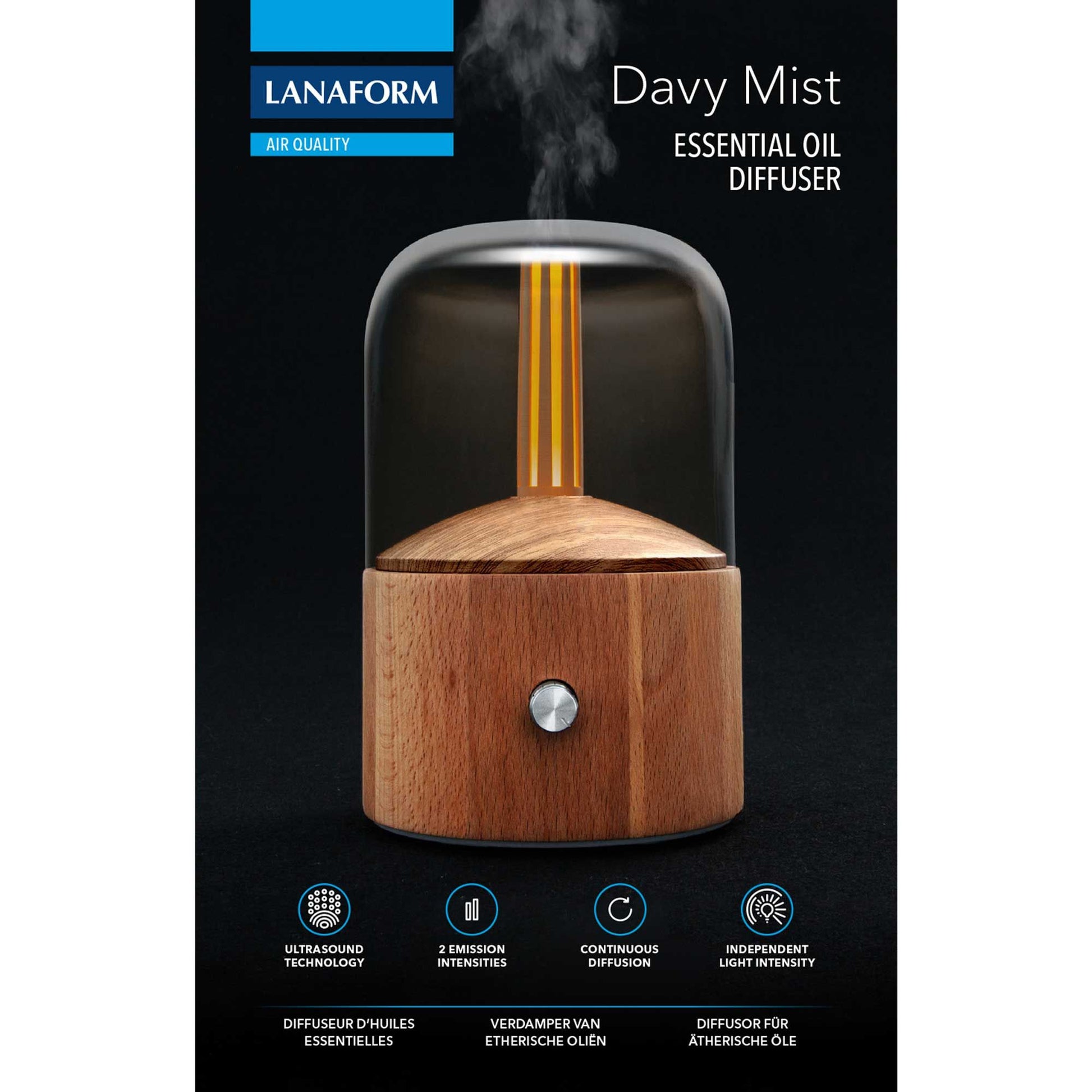 Lanaform Davy Mist – Designad aromadiffuser med kall dimma och LED-belysning
