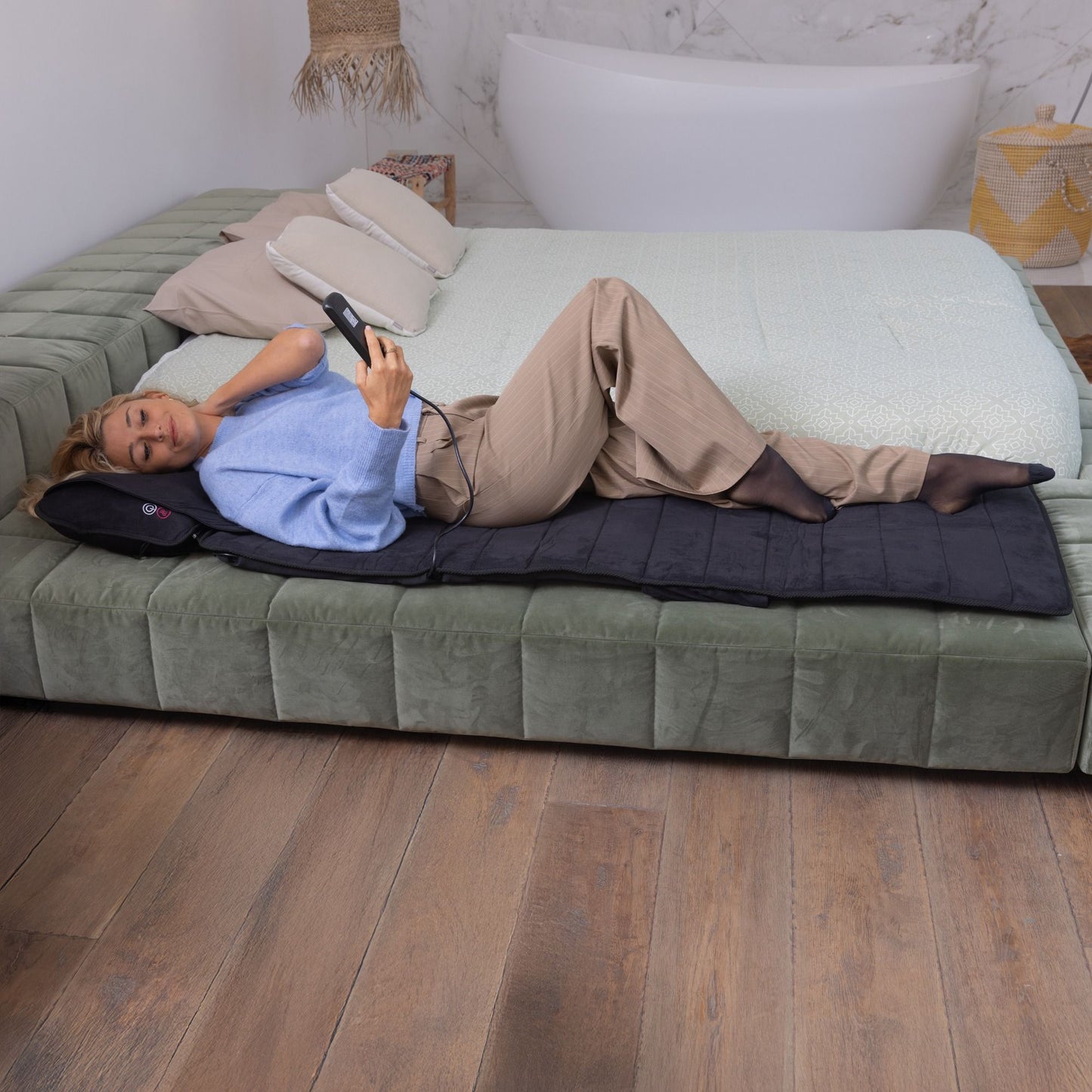 Lanaform Delight Mattress – 3-i-1 massagebädd med värme och vibrationsmassage
