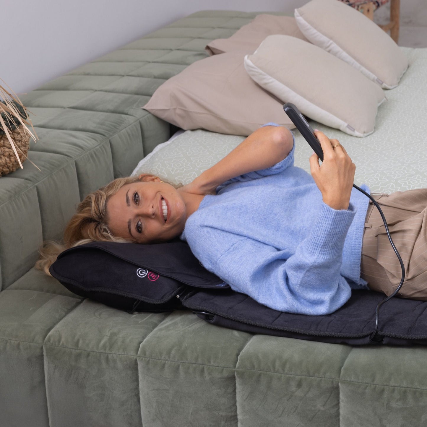Lanaform Delight Mattress – 3-i-1 massagebädd med värme och vibrationsmassage