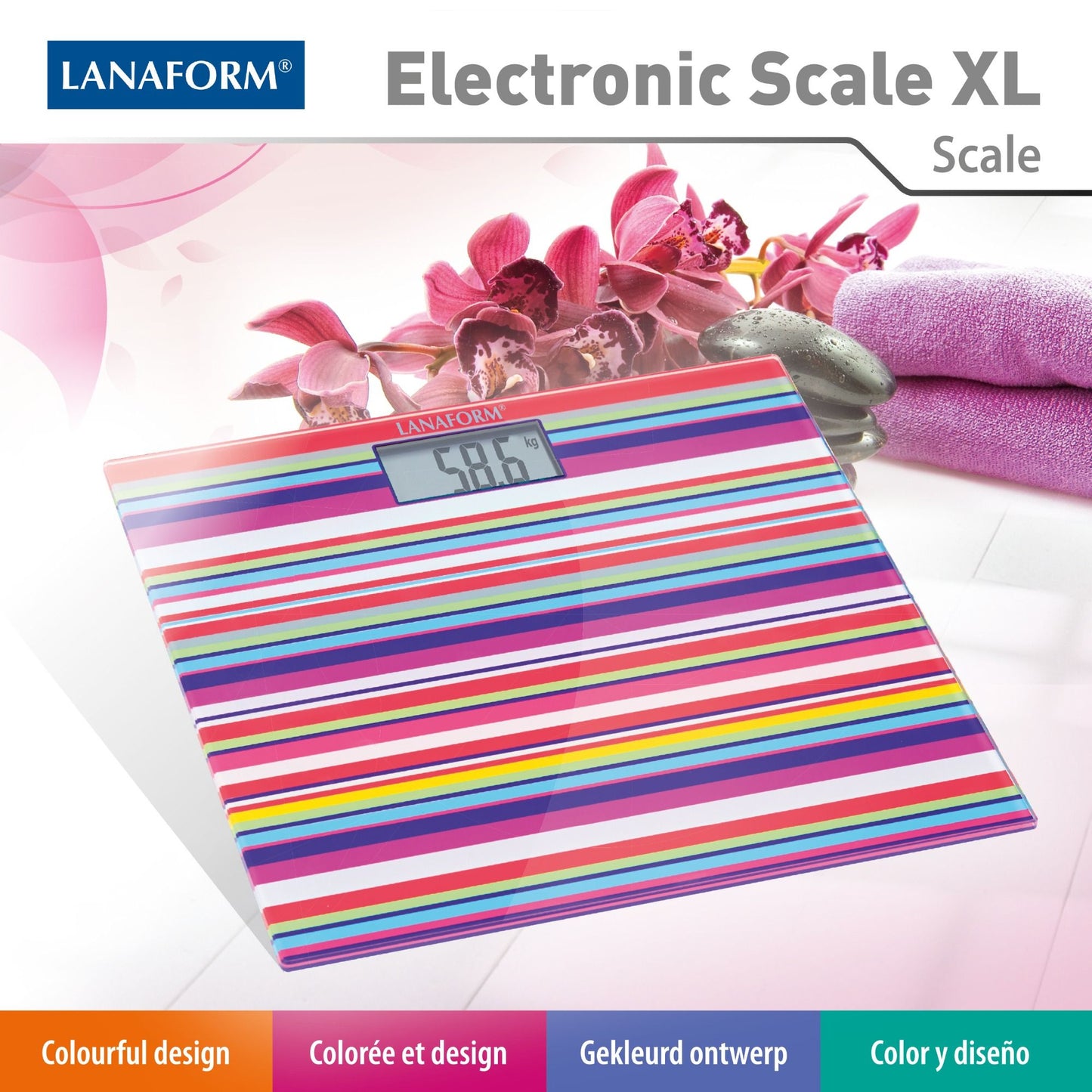 Lanaform Electronic Scale XL – Extra stor digital personvåg med hög maxvikt