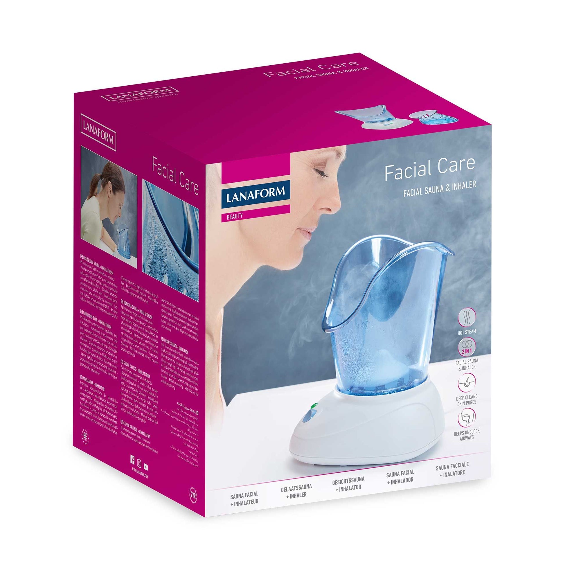 Lanaform Facial Care – Ansiktsångbad och rengöringskit för hudvård hemma