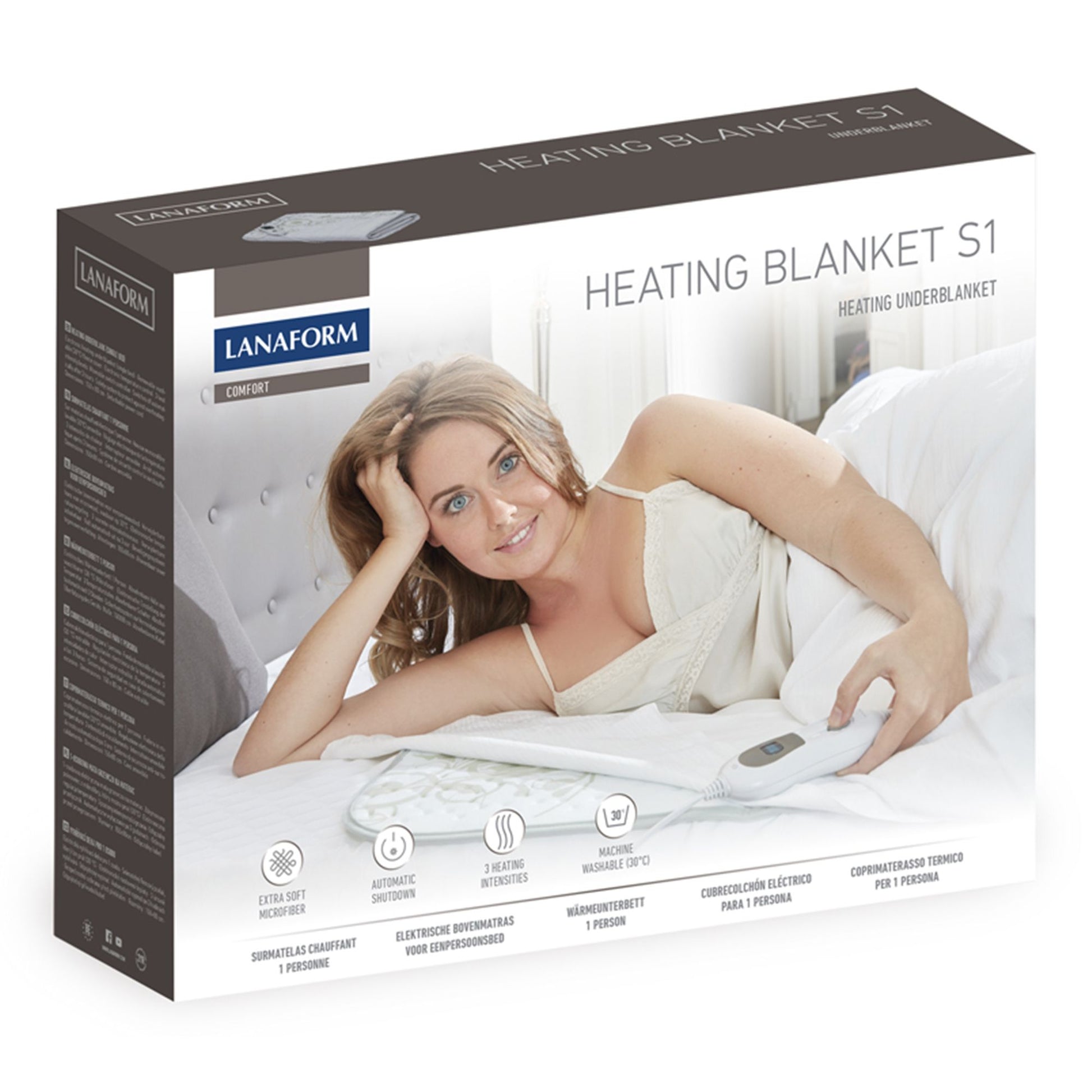 Lanaform Heating Blanket S1 – Elektriskt värmetäcke / värmemadrass för enkelsäng
