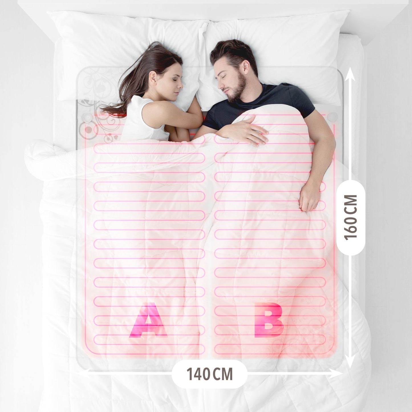 Lanaform Heating Blanket S2 – Elektriskt värmetäcke för dubbelsäng och två personer