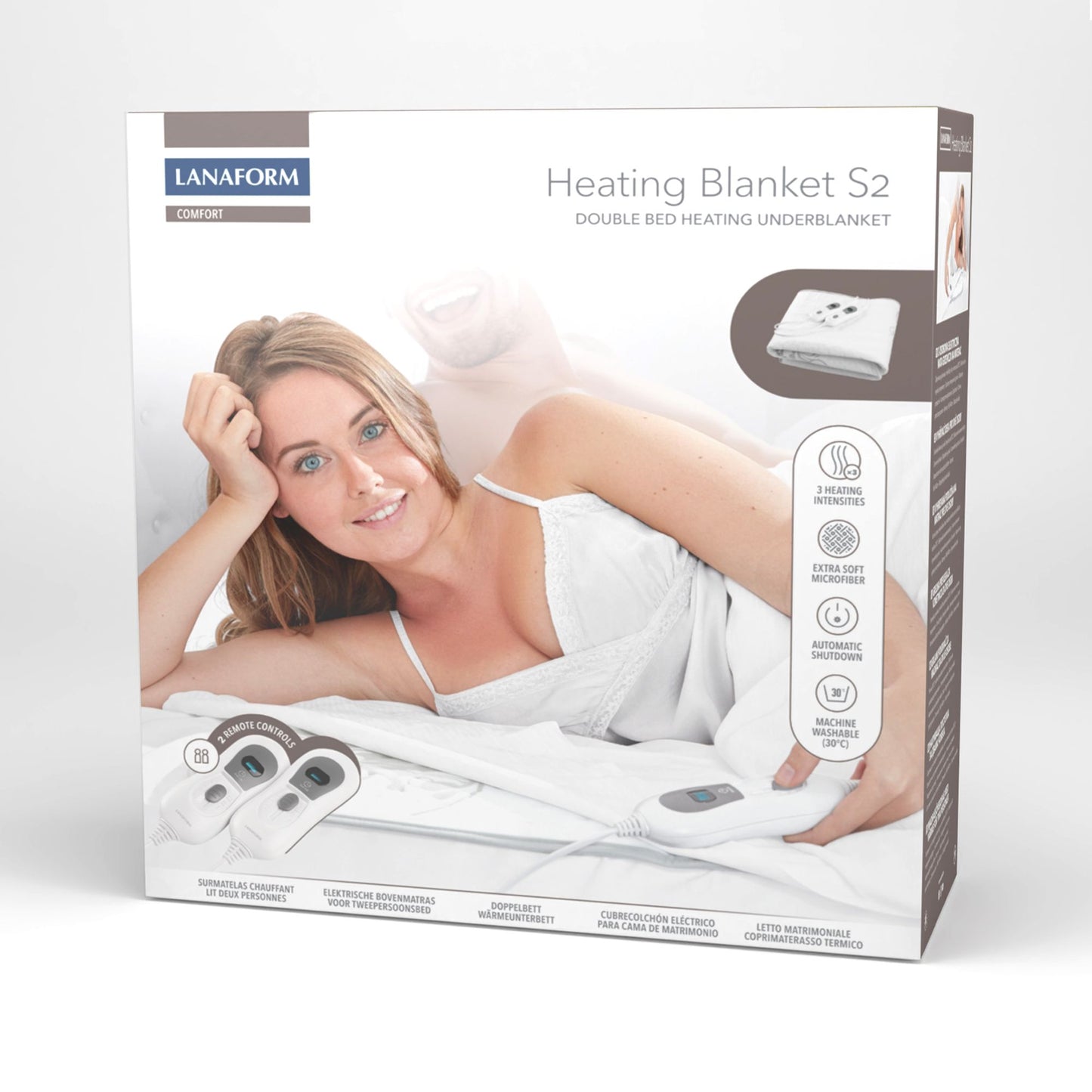 Lanaform Heating Blanket S2 – Elektriskt värmetäcke för dubbelsäng och två personer