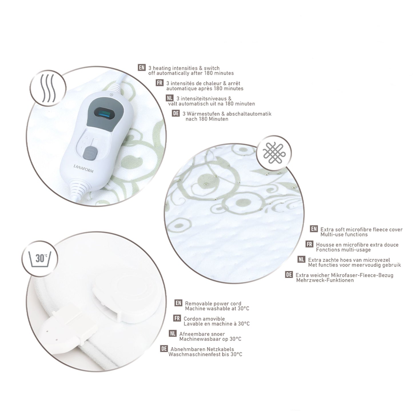Lanaform Heating Pad – Multifunktionell elektrisk värmematta för hela kroppen