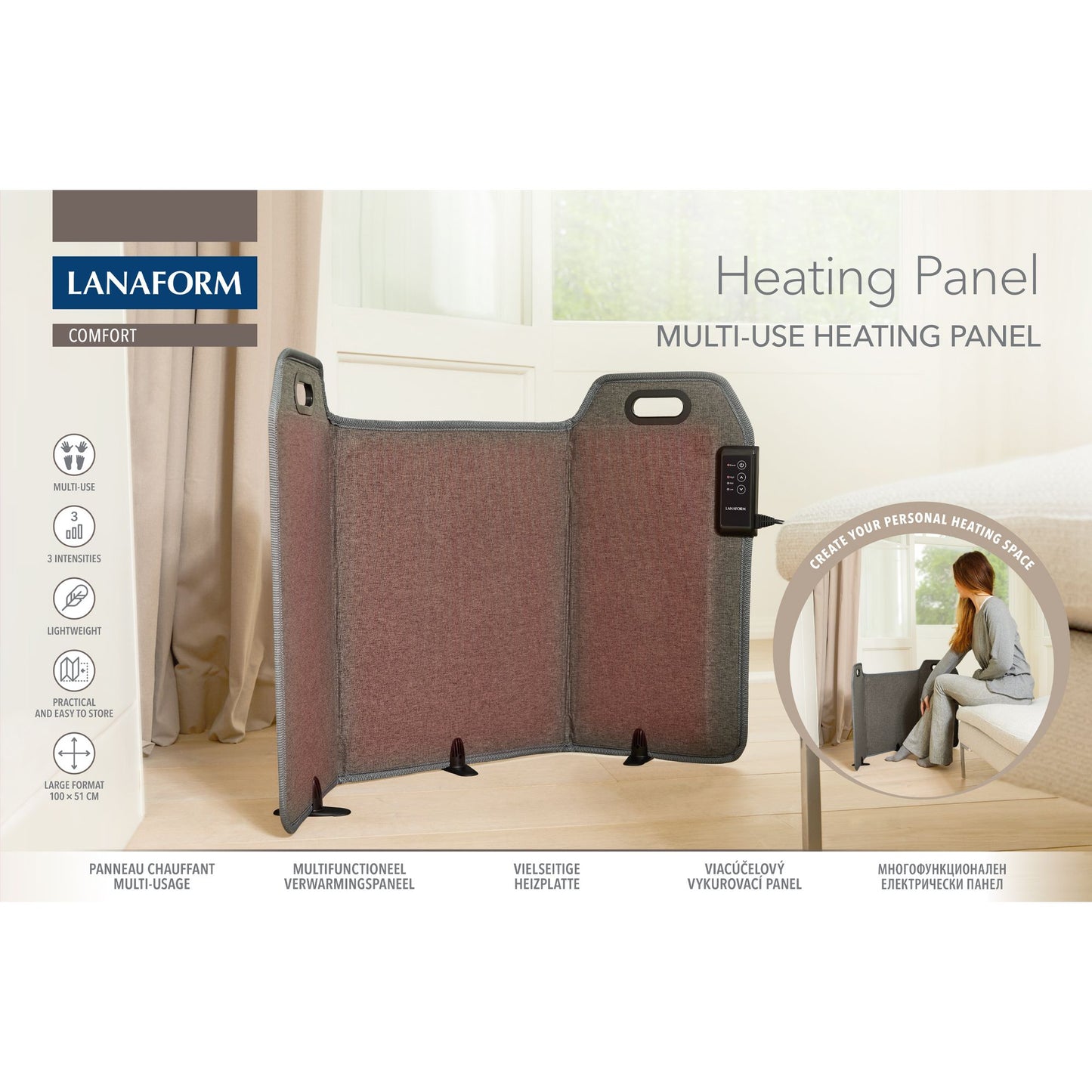 Lanaform Heating Panel – Elektrisk värmepanel med justerbar temperatur
