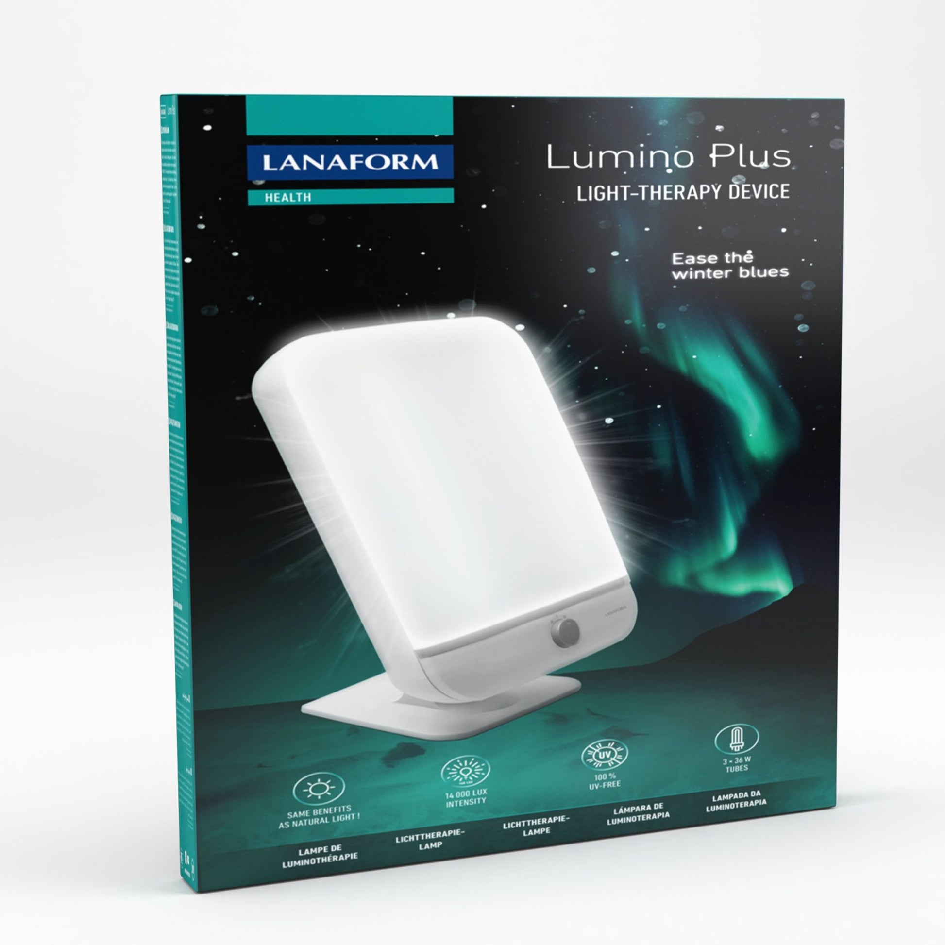 Lanaform Lumino Plus – Extra bred ljusterapilampa med 10 000 lux