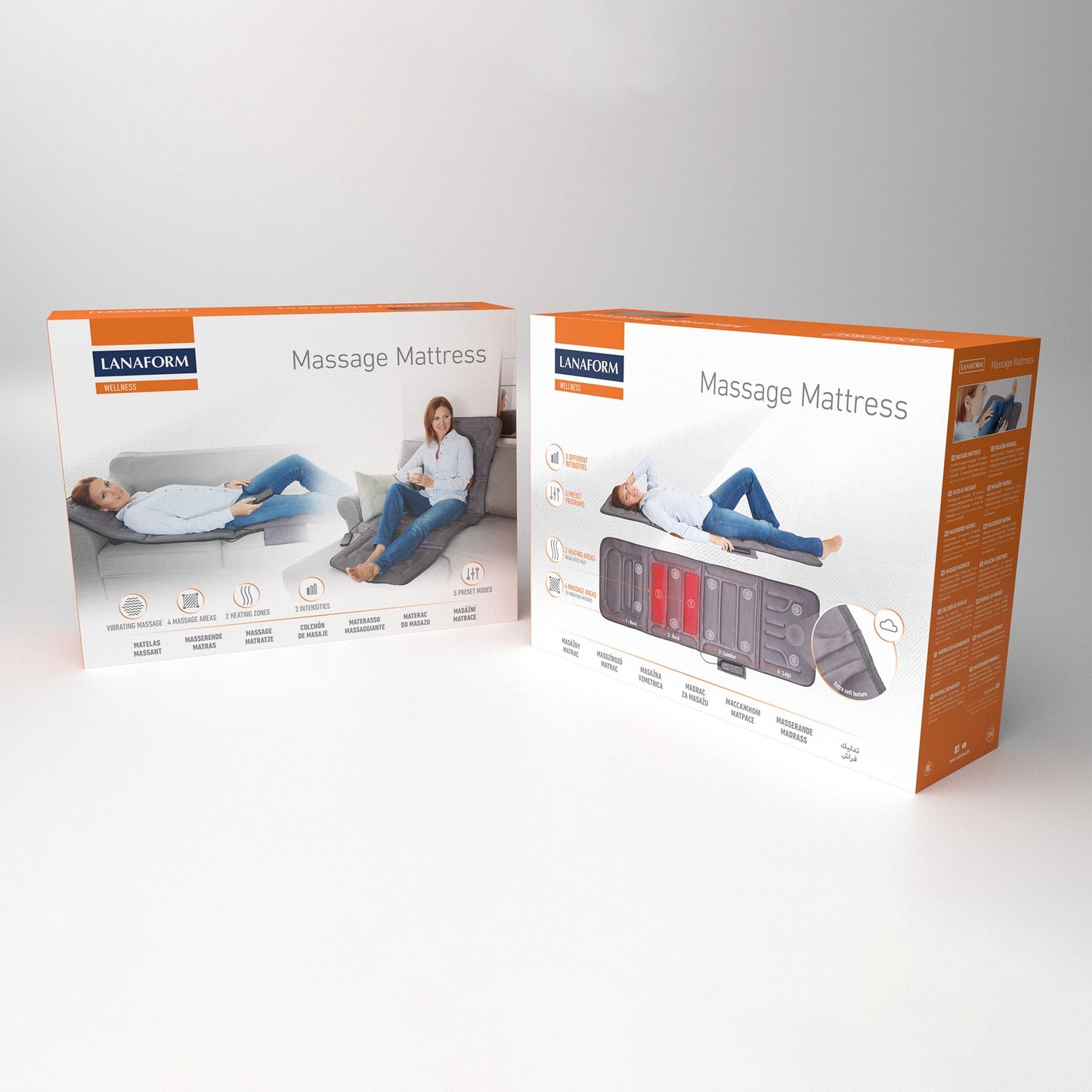 Lanaform Massaging Mattress – Helkroppsmassage med värme i hopfällbar massagematta