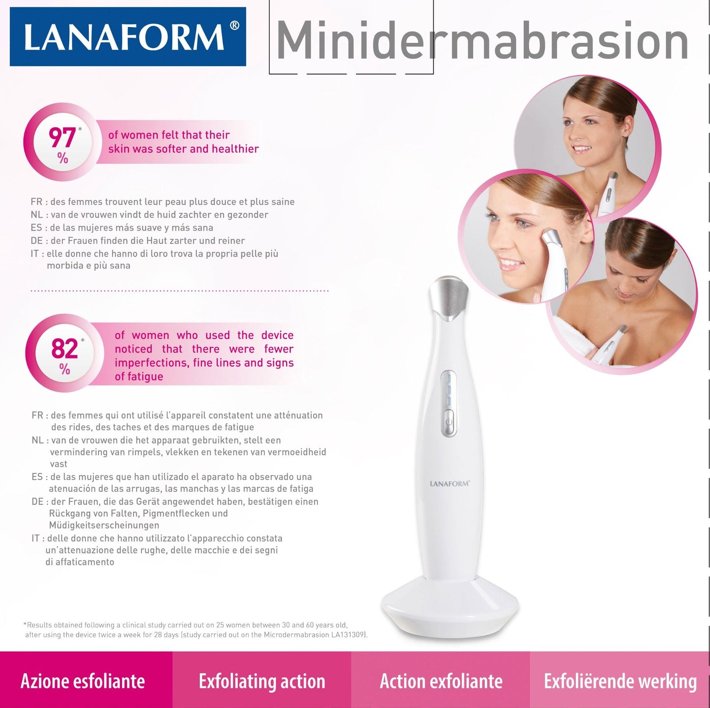 Lanaform MiniDermabrasion – Mikrodermabrasion för hemmabruk med vakuum och peeling