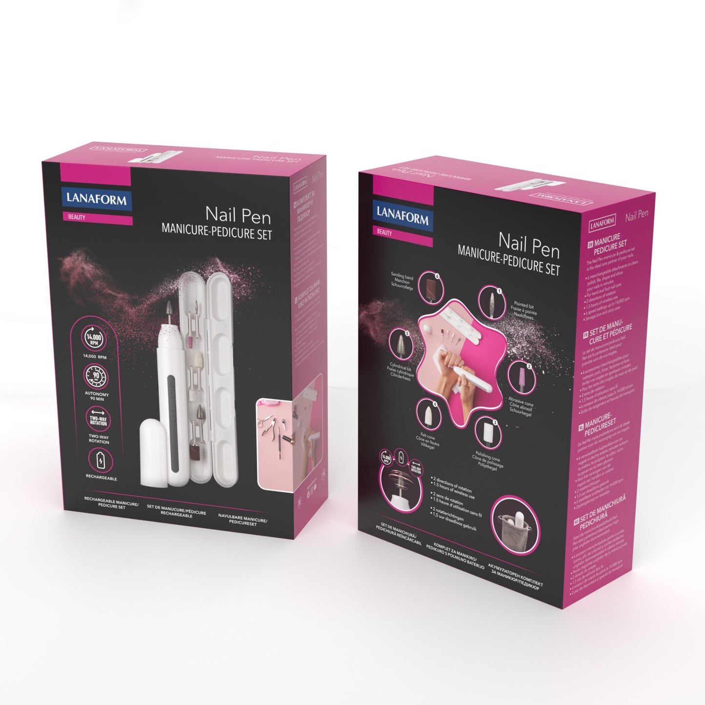 Lanaform Nail Pen Set – Uppladdningsbar manikyr- och pedikyrpenna med tillbehör
