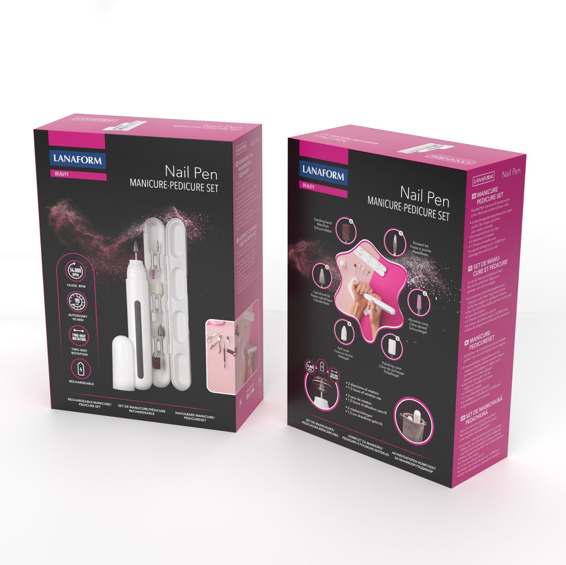 Lanaform Nail Pen Set – Uppladdningsbar manikyr- och pedikyrpenna med tillbehör