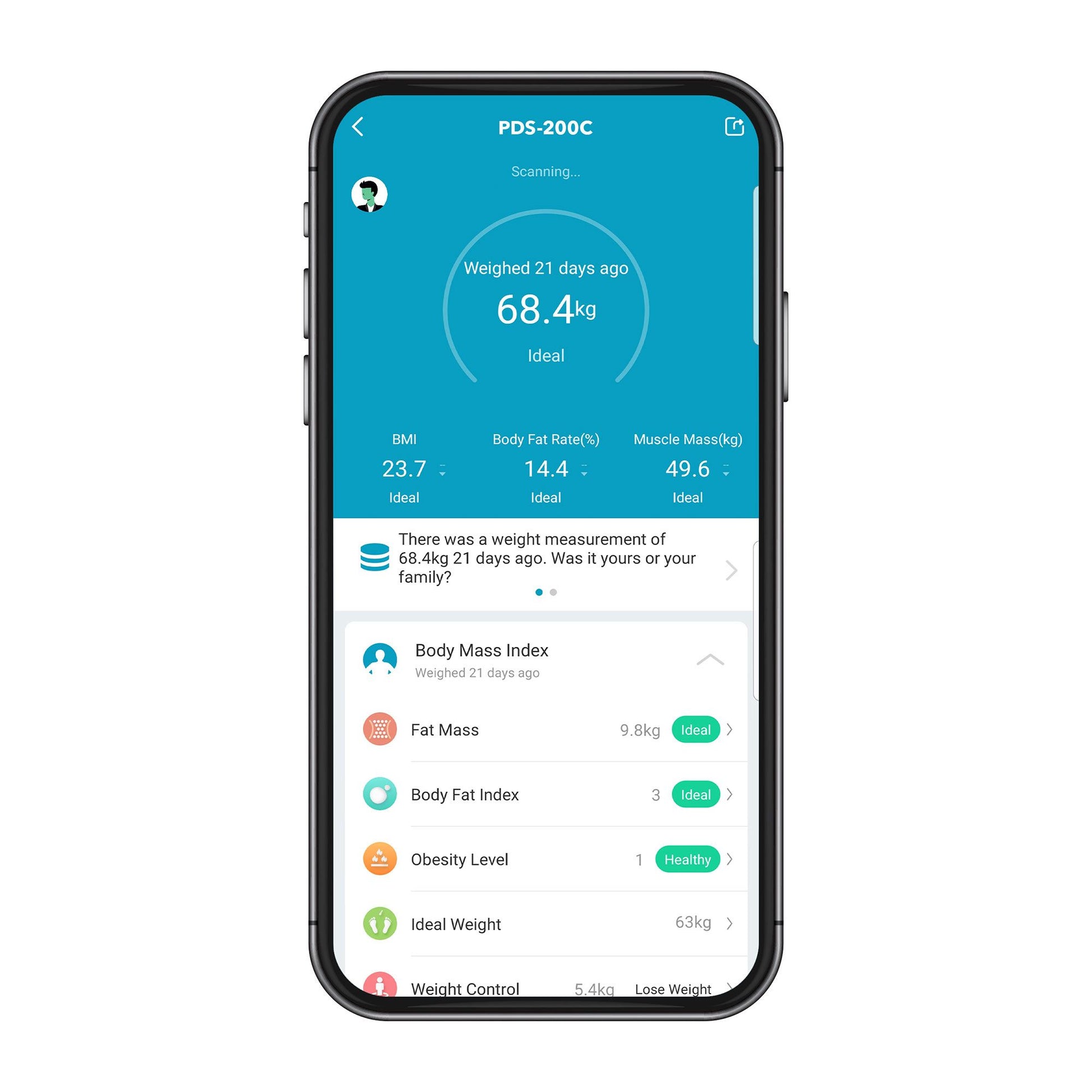 Lanaform PDS-200C – Smart personvåg med app, kroppssammansättning och Bluetooth