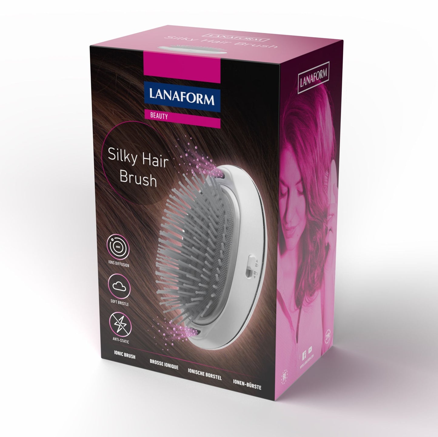 Lanaform Silky Brush – Elektrisk hårborste med jonfunktion för glansigt och frissfritt hår