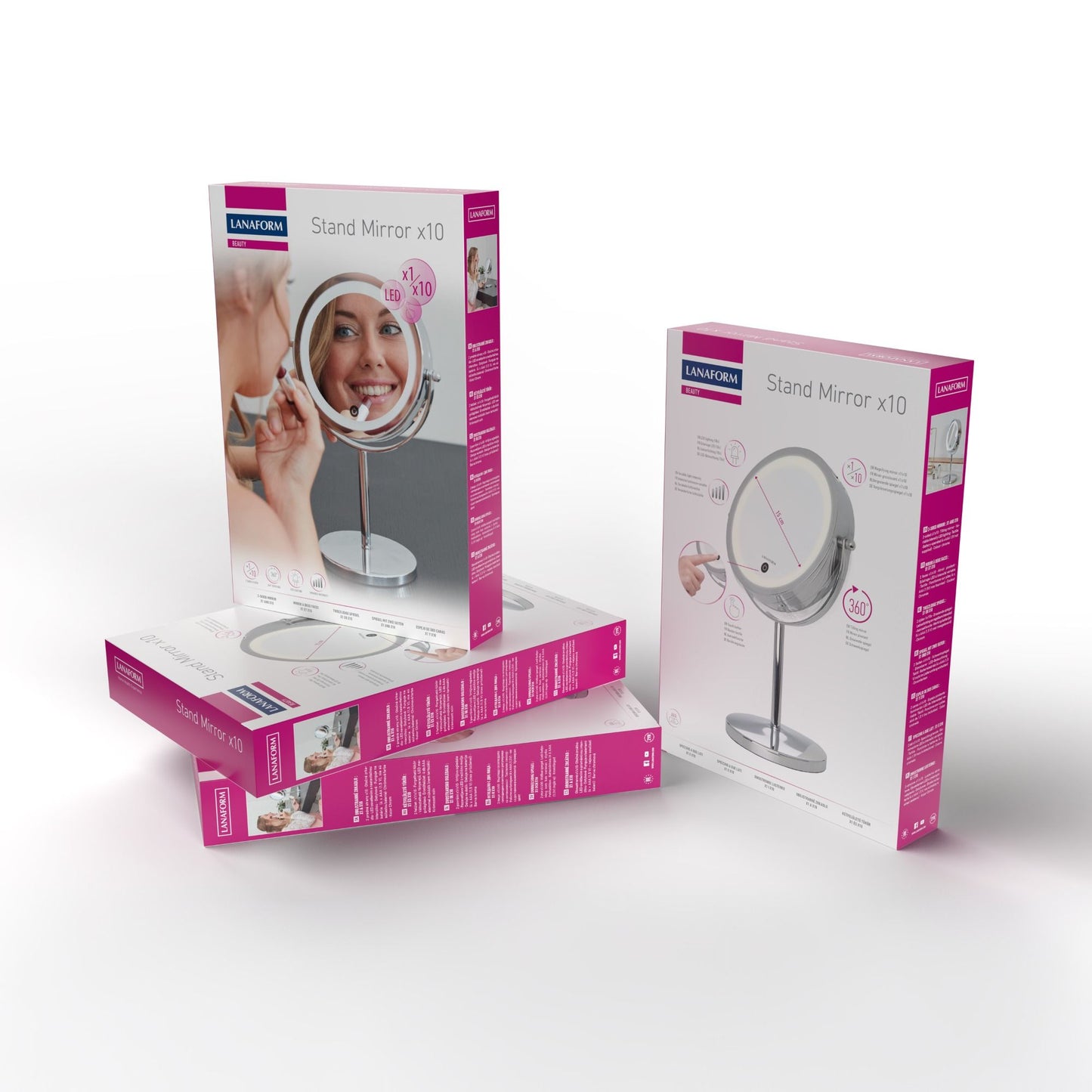 Lanaform Stand Mirror x10 – Fristående spegel med 10x förstoring