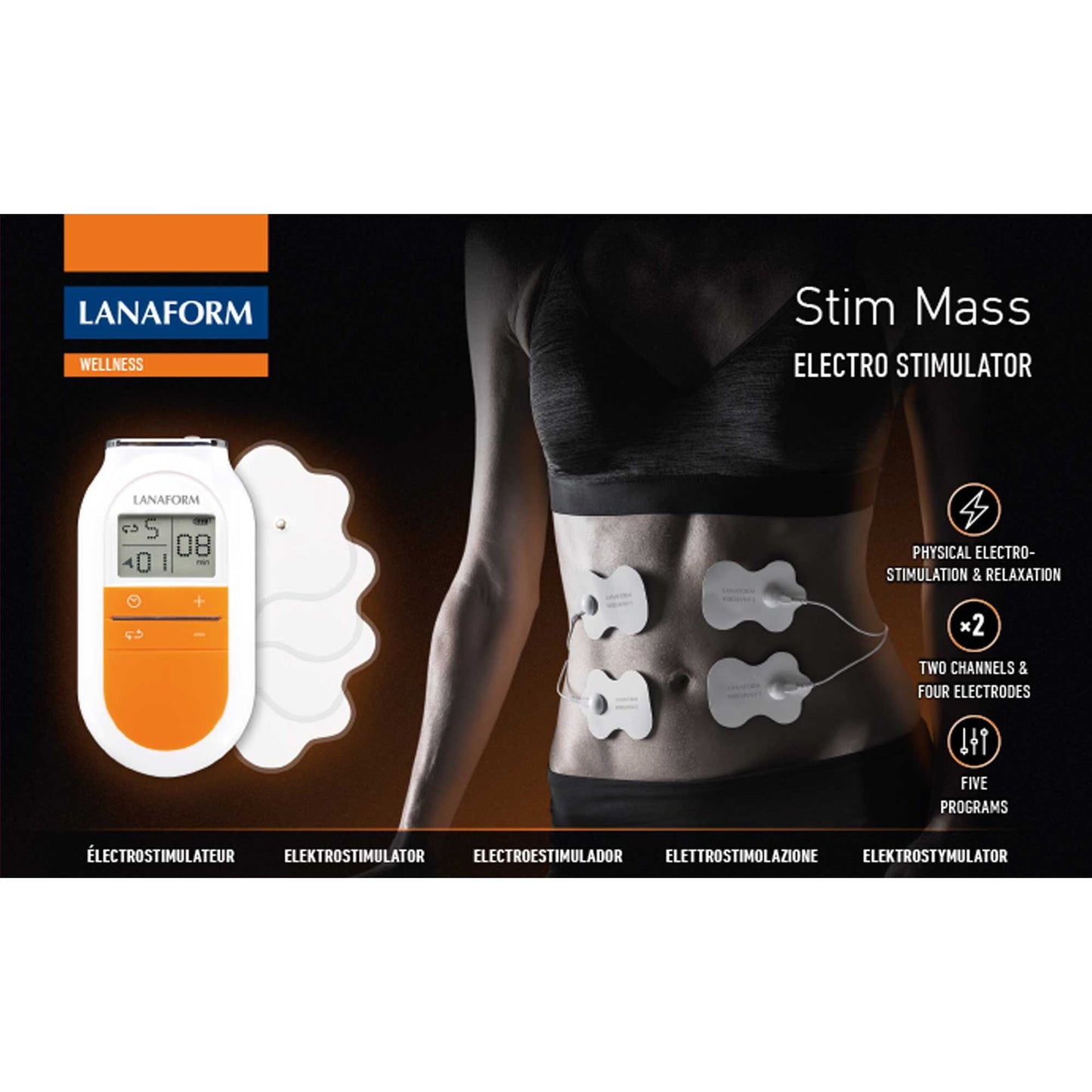 Lanaform Stim Mass – TENS och EMS-apparat för smärtlindring och muskelstimulering