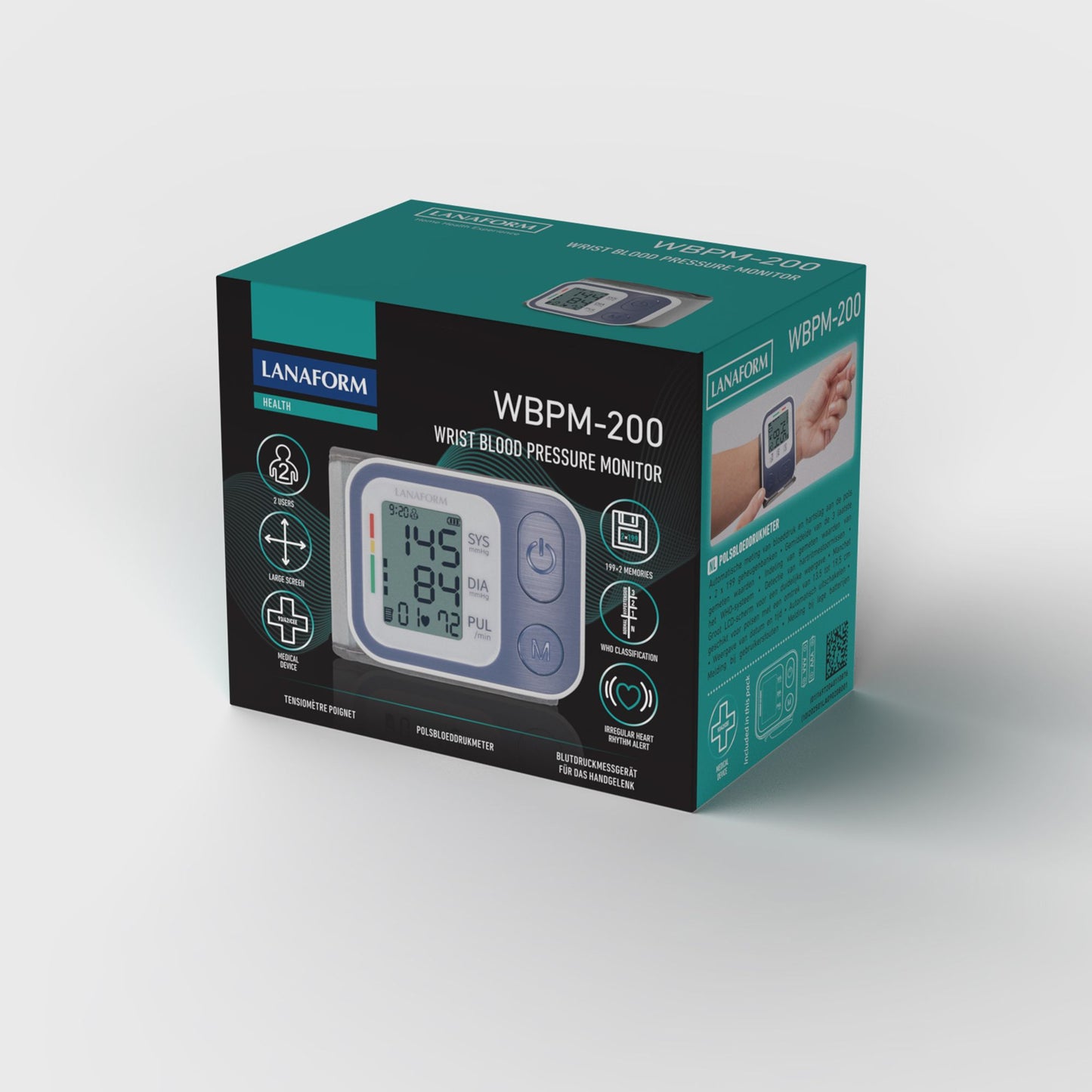 Lanaform WBPM-200 – Automatisk blodtrycksmätare för handleden med hög noggrannhet