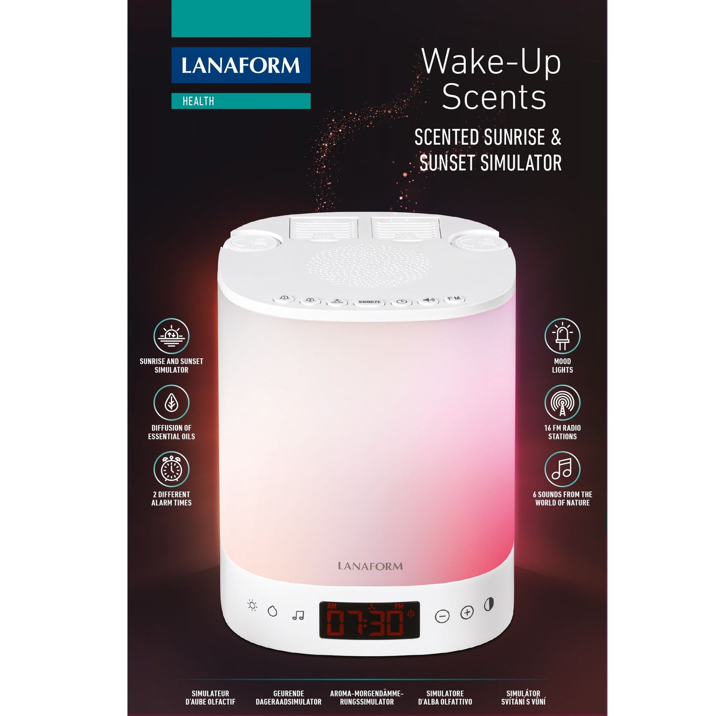 Lanaform Wake-Up Scents – Väckarklocka med doft- och ljusväckning