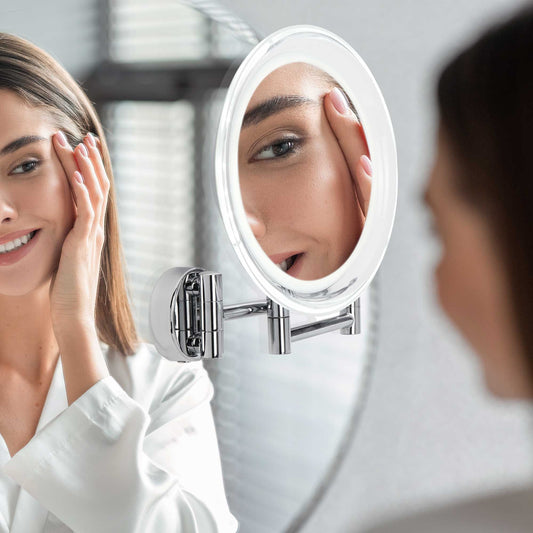 Lanaform Wall Mirror x10 – Väggspegel med 10x förstoring för detaljarbete