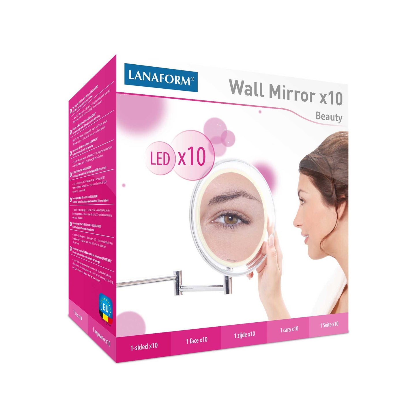Lanaform Wall Mirror x10 – Väggspegel med 10x förstoring för detaljarbete